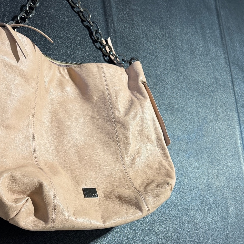Kooba Blush pink Leather Shoulder Bag with Chain Strap